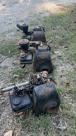 3 antique Briggs and Stratton engines
