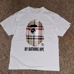 White Burberry Bape Shirt