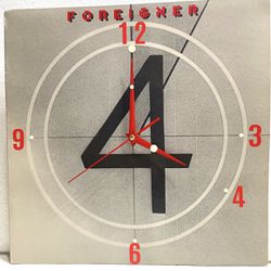 Foreigner Original Up-Cycled Record Album Wall Clocks