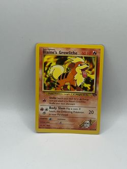Pokemon Gym Challenge Blaine’s Growlithe Card #62