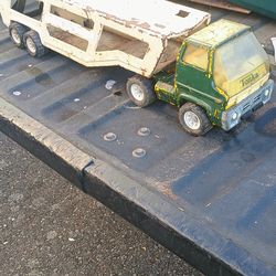 Vintage TONKA Firetruck & Car Hauler