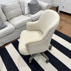 Pottery Barn Reeves Upholstered Swivel Desk Chair