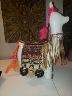 Llama With Decorative Blanket/ Saddle