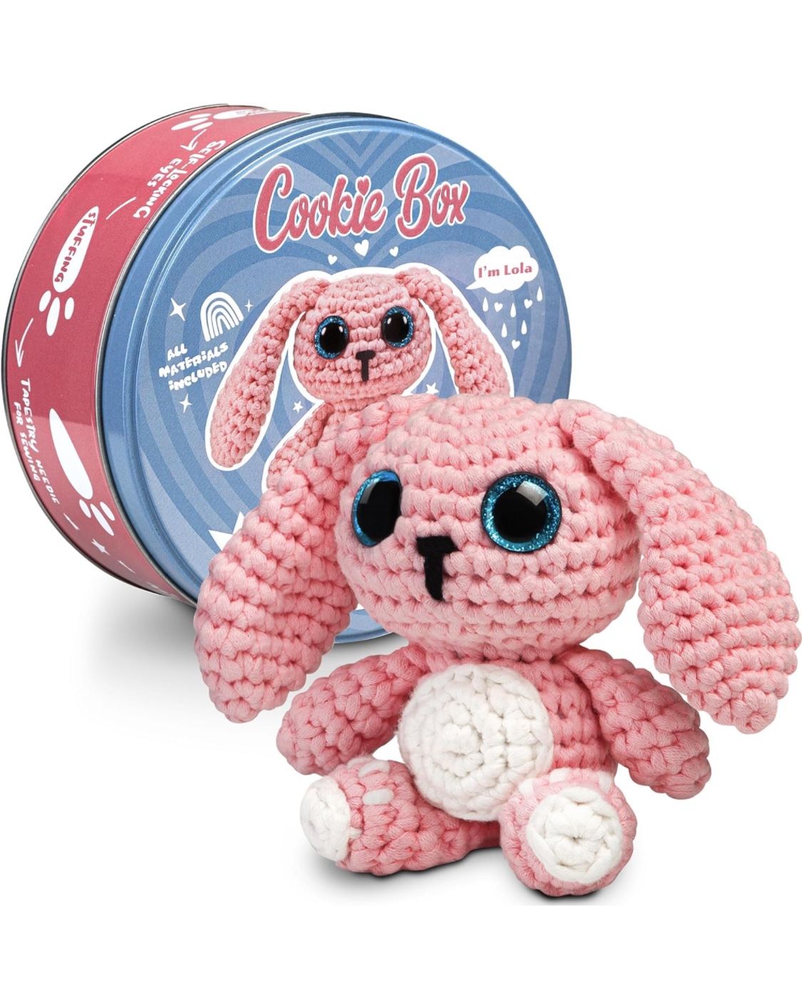 Brand New And Sealed Cookie Box Crochet Kit for Beginners - Learn to Crochet Amigurumi Stuffed Animals - Gift - for Kids (13+) and Adults - Beginner.