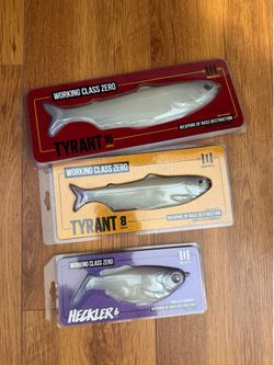 Working Class Zero Tyrant 10 Tyrant 8 Heckler 6 WCZ Swimbait