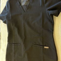 Figs Scrub Top (Black) Size XS