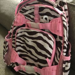 Pottery Barn zebra backpack