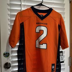 NFL Jersey, Youth Size Large Broncos NFL Orange and blue jersey, New, Surtain II, Football