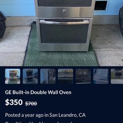 GE built In Double Wall Oven
