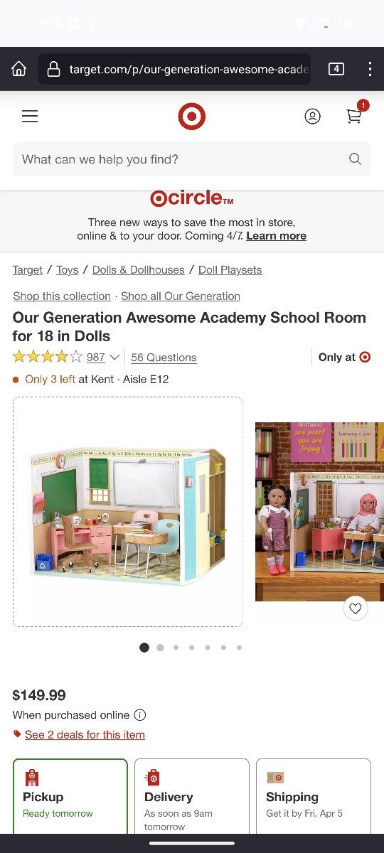 Our generation doll/ American girl Doll School/ Classroom