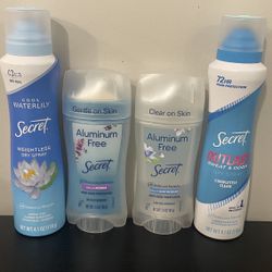 Secret body deodorant spray bundle $25