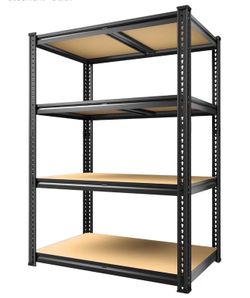 Heavy Duty 5-Tier Garage Storage Shelves, 2500 Lbs Max Load Shelving Unit with MDF Boards, 48" W x 18" D x 72" H Adjustable Standing Shelf Rack for Ga