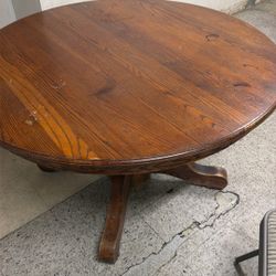 All Wood Round Table, Extremely Sturdy