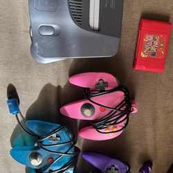 Super Nintendo 64 With 3 Controllers 