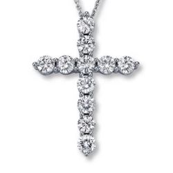 Cross Pendant & Silver Necklace 