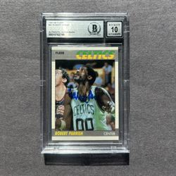 1987-88 Fleer Robert Parish *Error* Card Signed.Negotiable 