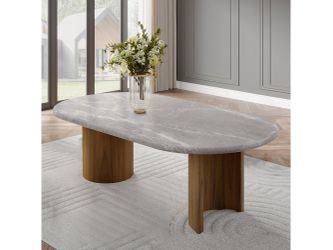 Darcy Natural/Dark Walnut Dining Table