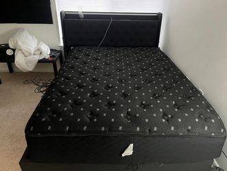 Queen Mattress + LED Bed Frame