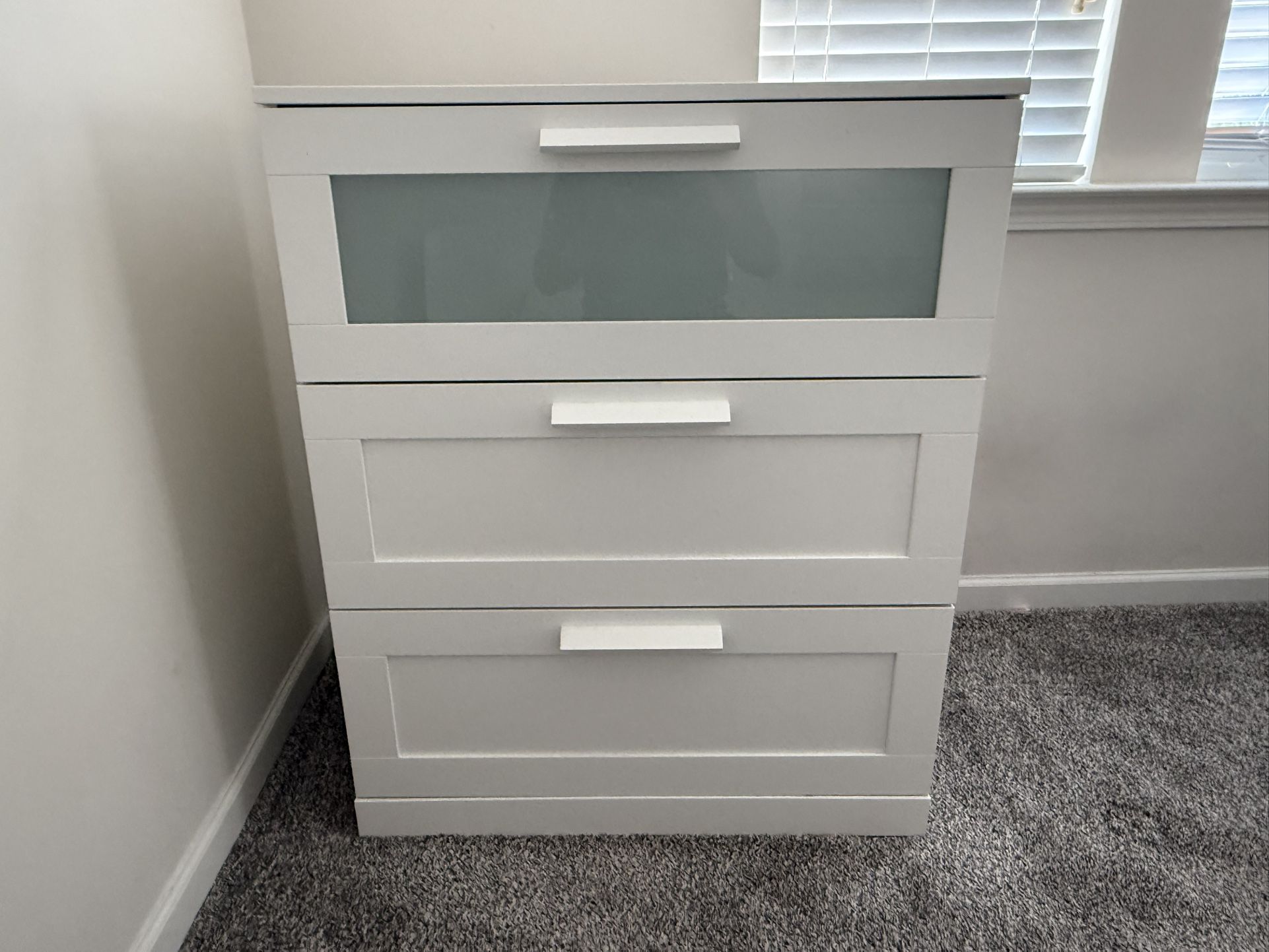 3-drawer chest, white, 30 3/4x37 3/8 "