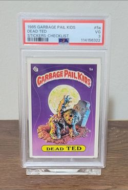 PSA Graded 3 - Garbage Pail Kids Series 1 Dead Ted #5A 1985-Matte/Checklist