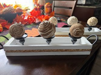 Decorative Tray with Orb Ball Holders