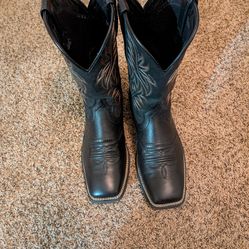 Black Ariat Cowboy Boots US 14D Square Toe