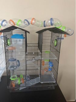 Clear hamster cage