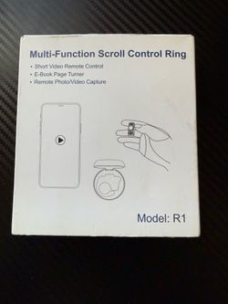 R1 Multi-Function Scroll Control Ring Bluetooth Remote with Charging Case