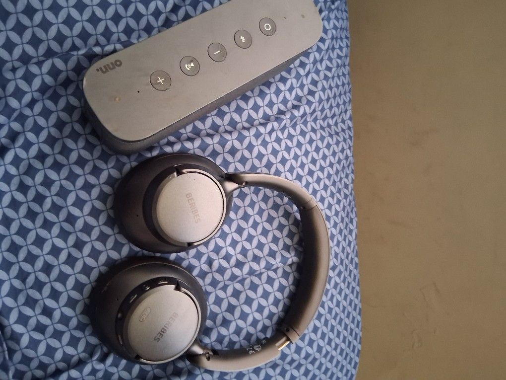 Headphones And Bluetooth Speaker 