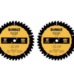 Large Diameter Saw Blades 10-in 40-Tooth Rough Finish Tungsten Carbide-tipped Steel Miter/Table Saw Blade Set (2-Pack)