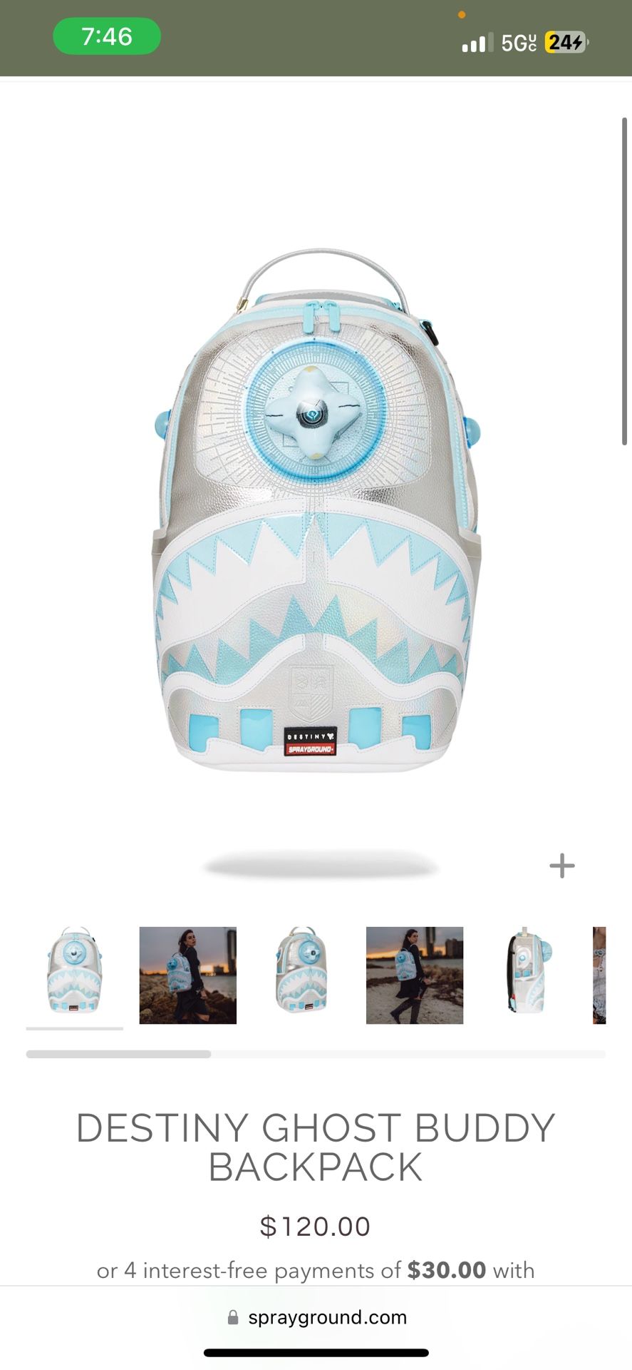 SPRAYGROUND DESTINY GHOST BUDDY BACKPACK