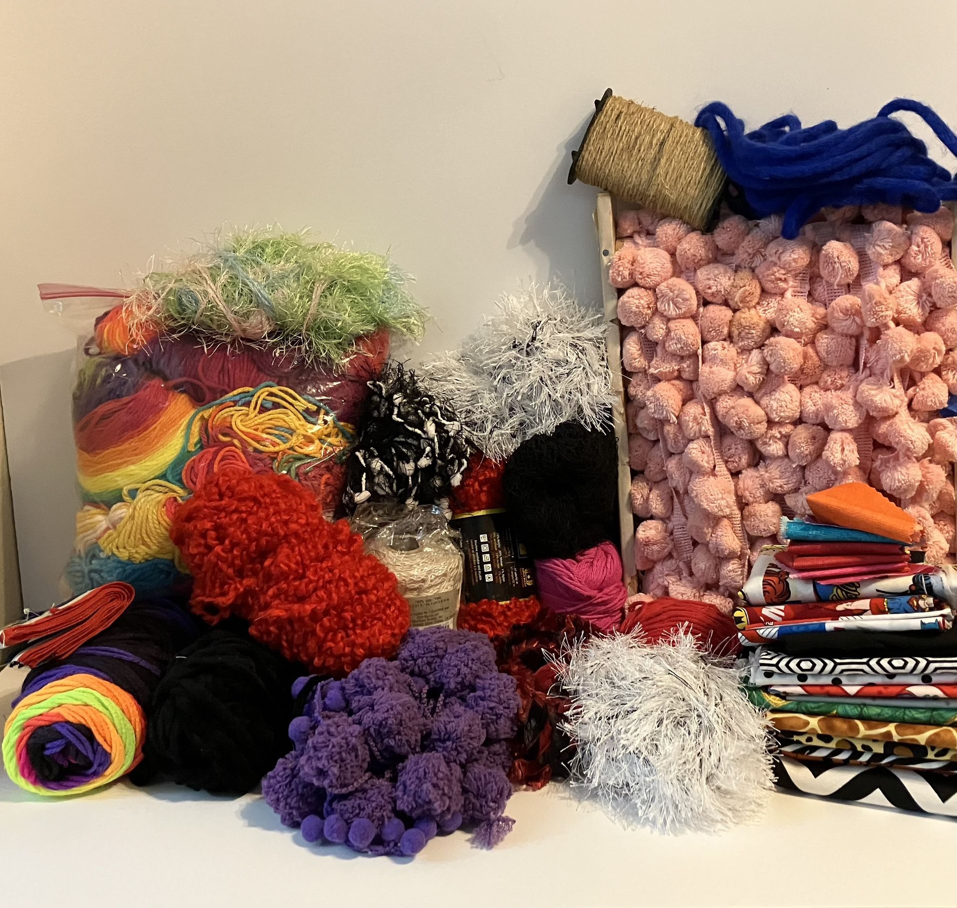 Crafts! Ribbons! Yarn! Brand New Items! Fabric!