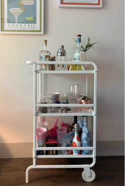 White Bar Cart