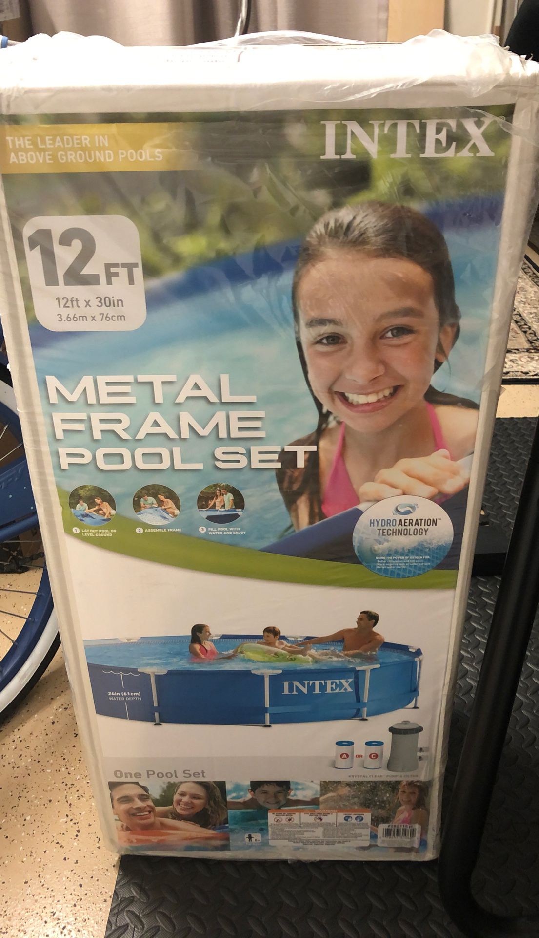 Intex 12 ft x 30 Metal Frame Pool with Pump and Filter Brand New