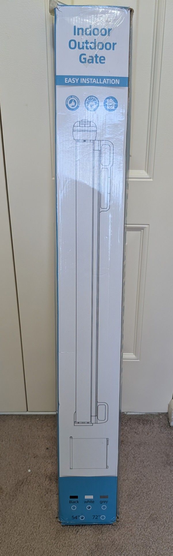 New White Retractable Safety Gate
