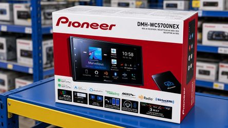 6.78" Touchscreen Double Din Stereo Wireless Apple Carplay Android Auto Bluetooth HD Radio HDMI YouTube Netflix Pioneer DMH-WC5700NEX