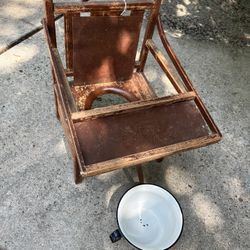 Chamber Potty Seat Antique 