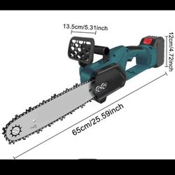 12-Inch 21V battery powered Chainsaw Cordless kit, 5Ah Battery and charger included
