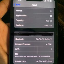 iPhone 13 Dark Blue 128GB Unlocked Carrier $350