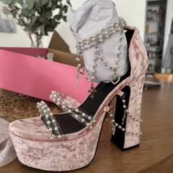 Sugar Thrillz Holy Revelation Platform heels (pink)