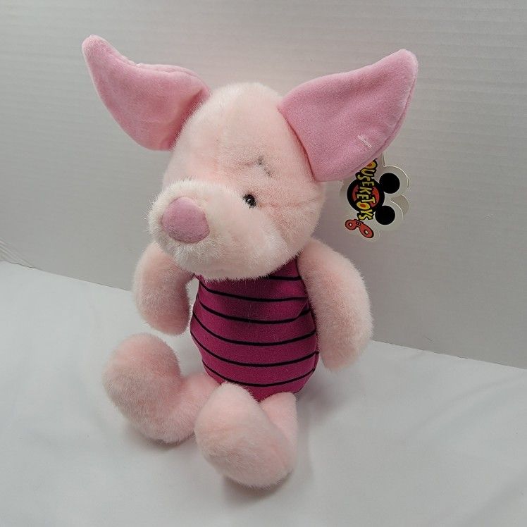 Disney Store Piglet Mouseketoys Stuffed Animal Plush Winnie The Pooh 10" Bean