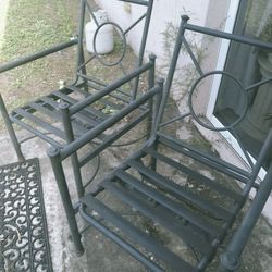 (2) Iron Chairs (40) For Both