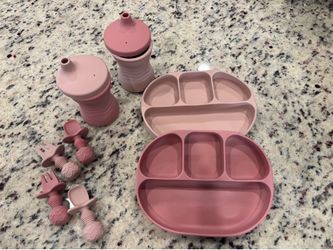 PandaEar silicone baby feeding set