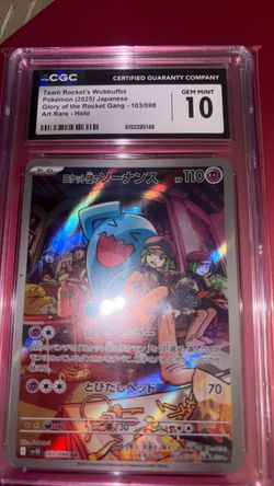CGC 10 Team Rocket's Wobbuffet Japanese Holo Art Rare