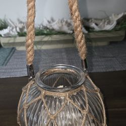 Decorative Glass Filled With Sea Shells 