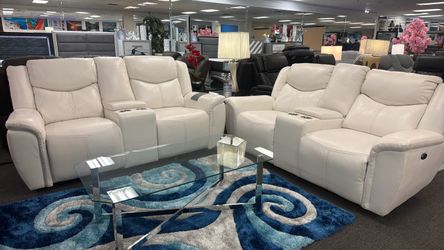 Amazing Offer‼️Beautiful White Power Reclining Sofa&Loveseat $1599