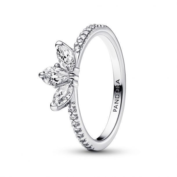 Sparkling Herbarium Cluster Ring, Sparkle And Heart Stackable Rings