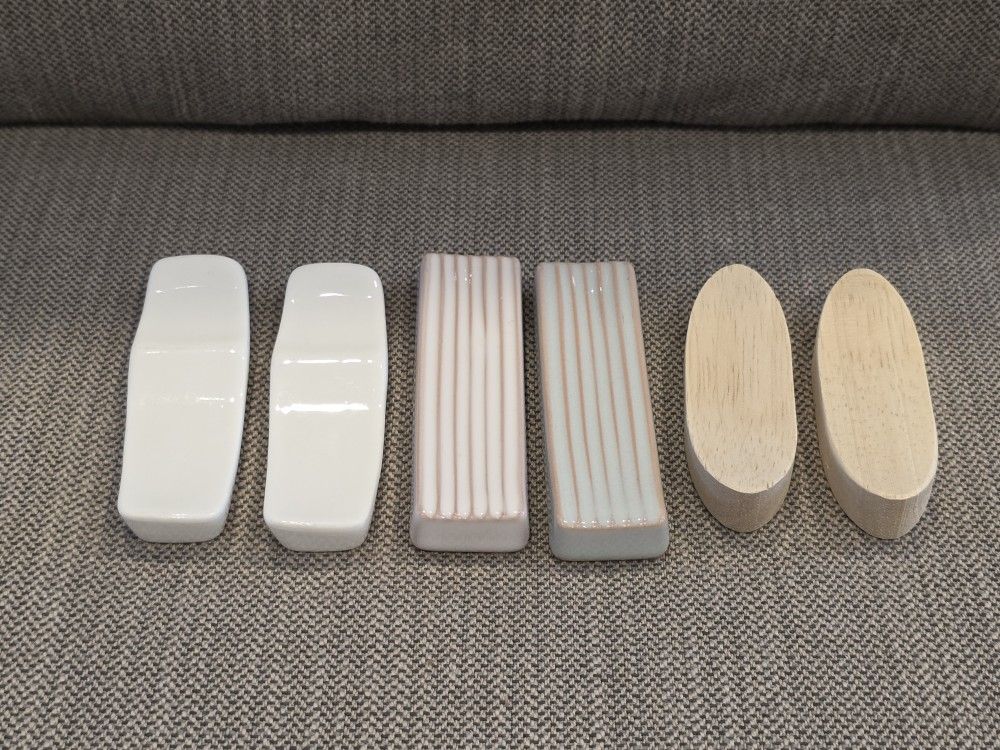 Chopstick Rest Ceramic, Wood, Porcelain, Silicone