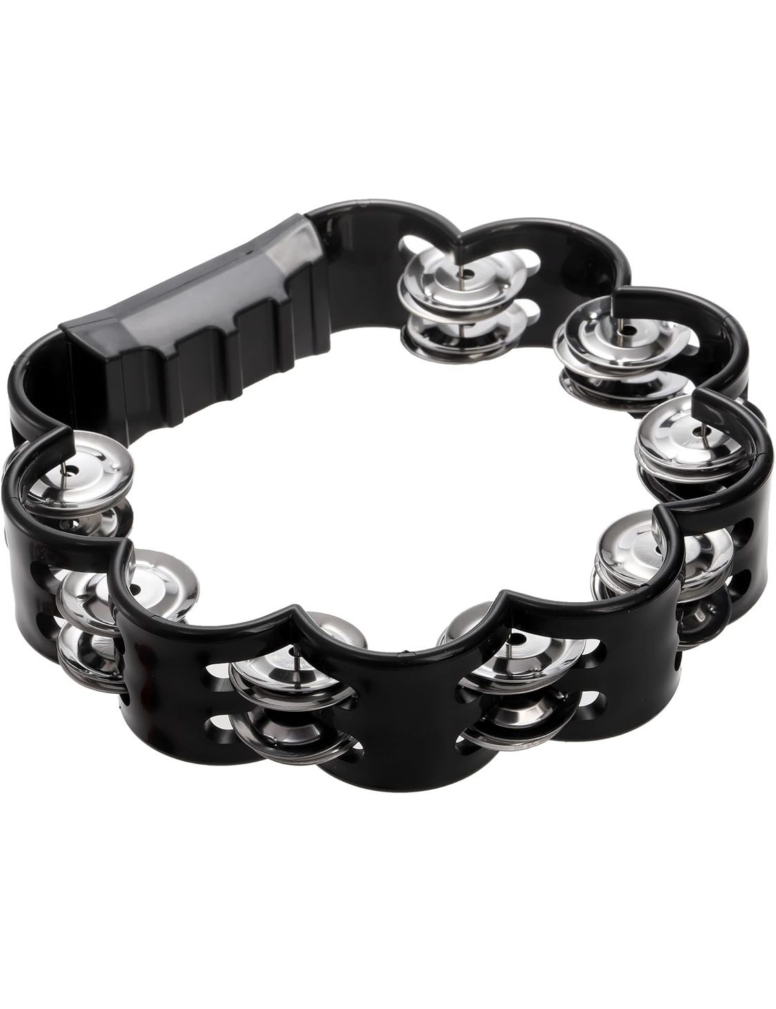 Okllen Double Row Hand Percussion Tambourines, Metal Jingles, Tambourine Bells, Musical Instrument for Adults, Tambourine Lovers, Christmas Gif
