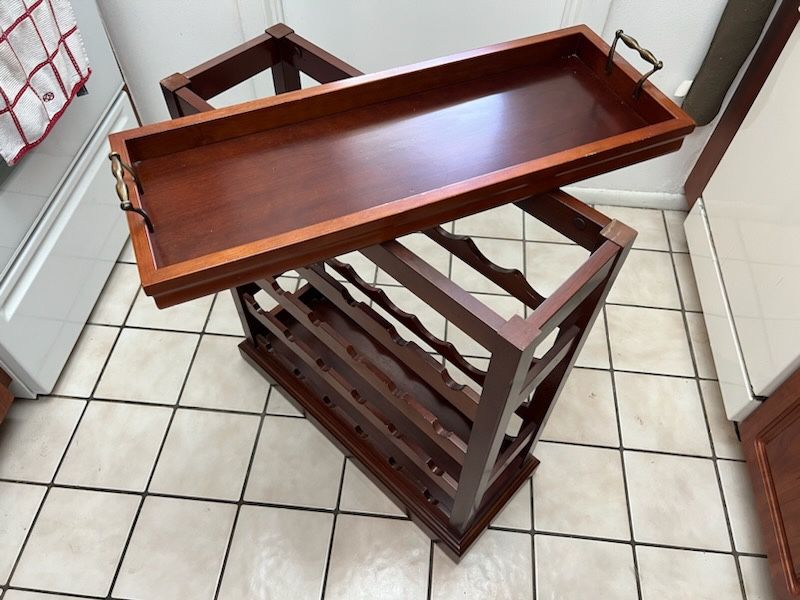 VTG Bombay Company Wine Rack Cabinet Removable Serving Tray Holds 24 Bottles for Sale in Miami FL OfferUp
